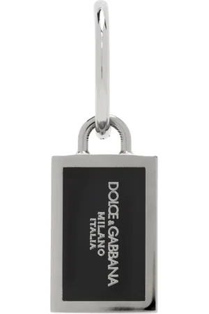 Dolce & Gabbana Gunmetal Logo Plaque Single Earring