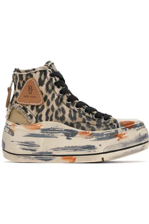 R13 Brown & Black Kurt High Top Sneakers