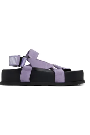 Moschino Purple & Black Sporty Sandals