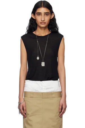 ANN DEMEULEMEESTER Black Biba Sleeveless Tank Top