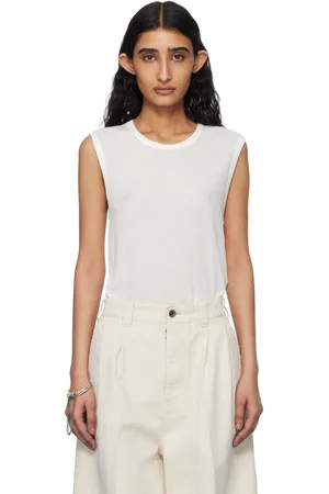 ANN DEMEULEMEESTER White Biba Sleeveless Tank Top