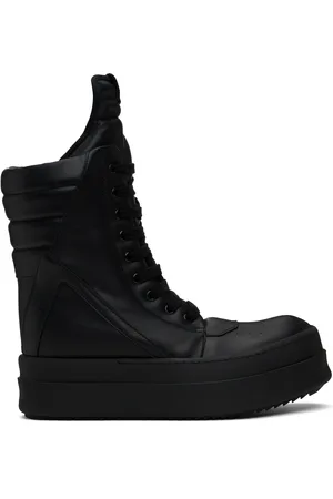 Rick Owens Black Hollywood Mega Geobasket Sneakers