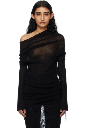 ANN DEMEULEMEESTER Black Tizziana Drop Shoulder Sweater