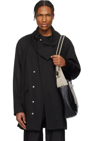 Kiko Kostadinov Black Riadis Pleated Coat