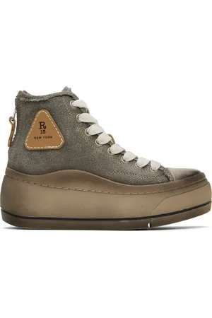 R13 Khaki Kurt High Top Sneakers