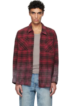 R13 Red Drop Neck Work Shirt