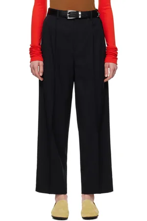 Auralee Black Light Wool Max Gabardine Trousers