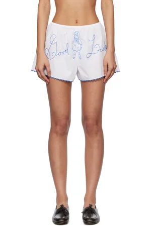 BODE White Lucky Baby Shorts