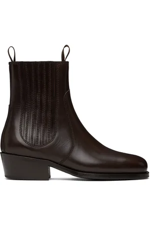 LEMAIRE Brown Vegetable-Tanned Chelsea Boots