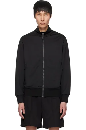 Palm Angels Black Curved Logo Track Jacket