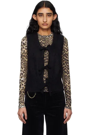 Ganni Black Tie String Vest