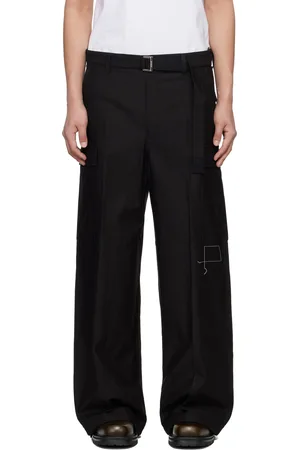 SACAI Black WTAPS Edition Cotton Back Satin Cargo Pants