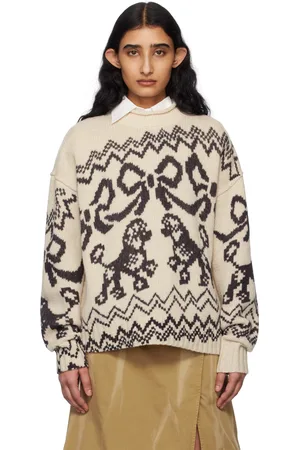Acne Studios Off-White Printed Sweater