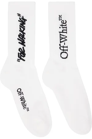 OFF-WHITE White Quote Mid Socks