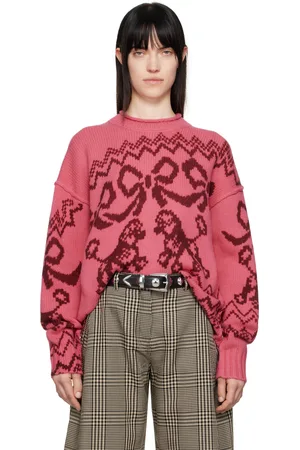 Acne Studios Pink Jacquard Sweater