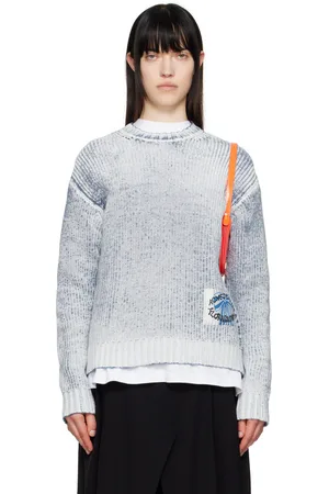 Acne Studios Blue & White Relaxed Fit Sweater