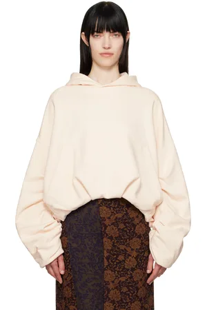DRIES VAN NOTEN Off-White Draped Hoodie