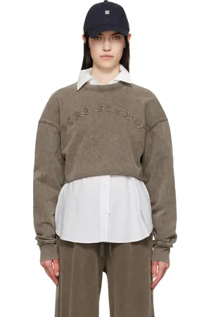 Acne Studios Brown Cropped Logo Sweatshirt