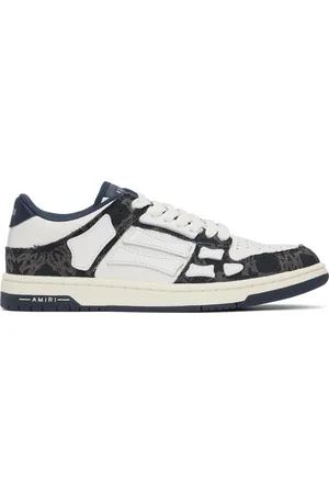 AMIRI Navy & White MA Quad Skel Top Low Sneakers