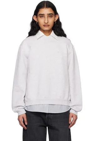Acne Studios Gray Crew Neck Fleece Sweatshirt