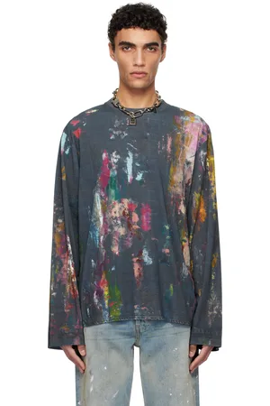 Acne Studios Blue Paint Splatter T-shirt