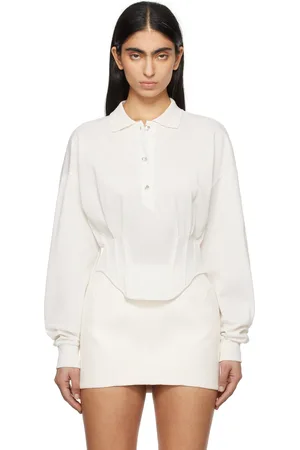 MUGLER White Corseted Polo