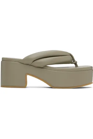DRIES VAN NOTEN Khaki Platform Sandals