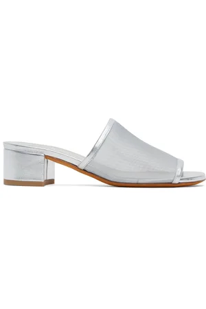 MARYAM NASSIR ZADEH Silver Sophie Slide Heeled Sandals