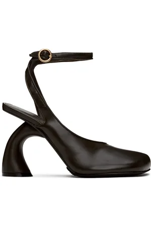 DRIES VAN NOTEN Brown Asymmetrical Heels