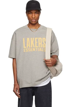 FEAR OF GOD Gray NBA Lakers Short Sleeve T-shirt