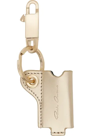 Rick Owens Gold Hollywood Mini Lighter Holder Keychain