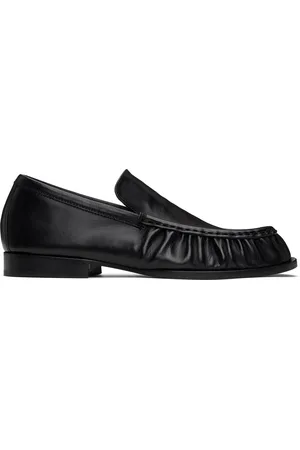 DRIES VAN NOTEN Black Leather Loafers