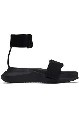 Rick Owens Black Hollywood Strap Spartan Geth Slide Sandals