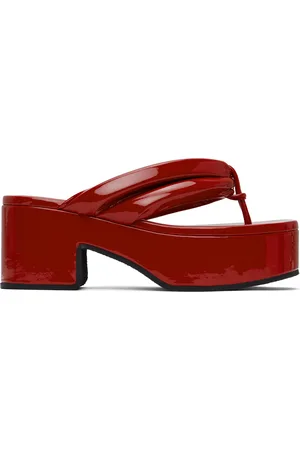DRIES VAN NOTEN Red Platform Sandals