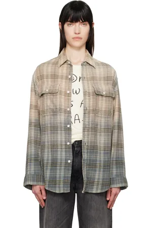 R13 Beige Relaxed Work Shirt