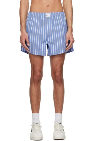 Axel Arigato Blue & White Striped Cotton Shorts