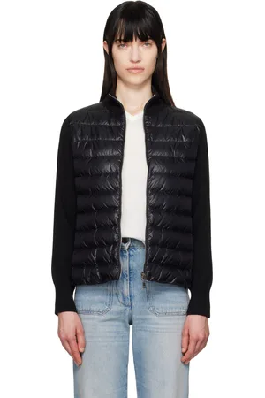 Moncler Black Padded Wool Zip-Up Down Jacket