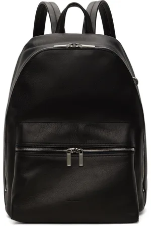Rick Owens Black Hollywood Leather Backpack