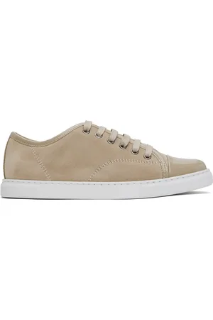 Lanvin Beige DBB1 Suede & Patent Leather Sneakers