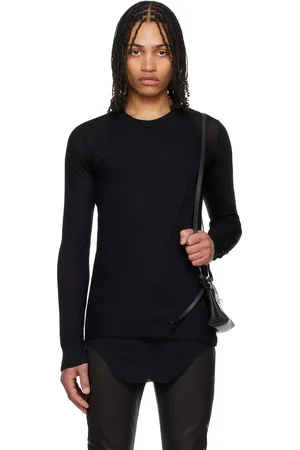 Rick Owens Black Hollywood Basic LS T-shirt