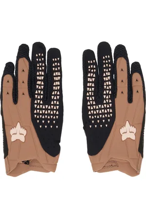 Kiko Kostadinov Black & Taupe Fox Racing Edition Racing Gloves