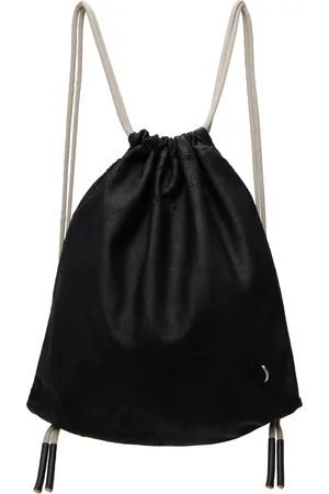 Rick Owens Black Hollywood Drawstring Backpack