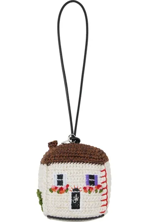 J.W.Anderson Brown & Off-White House Crochet Keychain