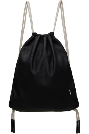 Rick Owens Black Hollywood Drawstring Backpack