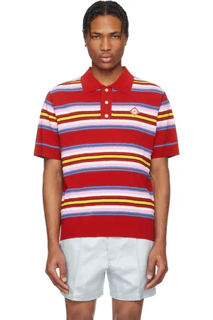 Casablanca Red Stripe Oversized Polo