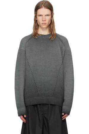 JUUN.J Gray Cotton Dyed Sweater