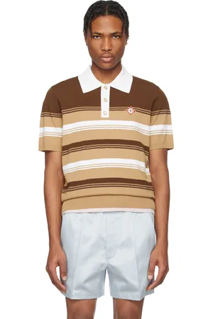 Casablanca Brown Stripe Polo