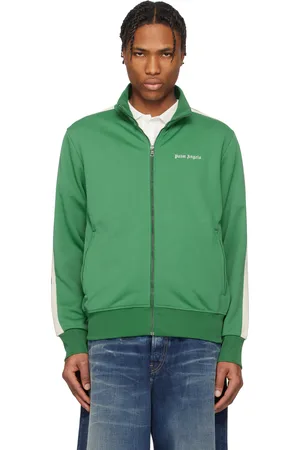 Palm Angels Green Embroidered Logo Track Jacket
