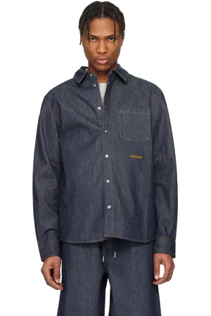 Helmut Lang Indigo Curved Classic Denim Shirt