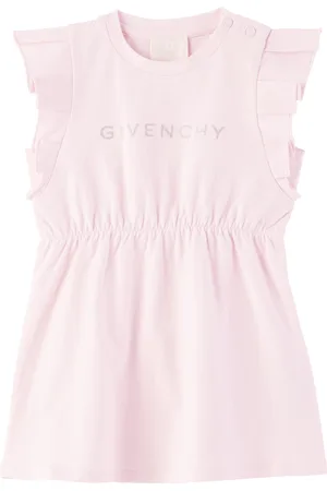 Givenchy Baby Pink Ruffle Logo Dress